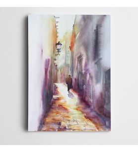Soyut Cadde Renkli Kanvas Tablo