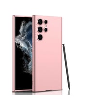 Lexroo Galaxy S22 Ultra Kılıf Silikon Kıpta Kılıf - Rose Gold