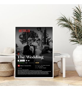 NETFLİX TEMALI KİŞİYE ÖZEL TASARIM  FİLM FOTOĞRAF ÇERÇEVESİ 21X30