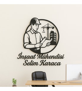 İnşaat Firmaları ve Mühendislere Metal Duvar Dekoru - Kişiye Özel Duvar Tablosu