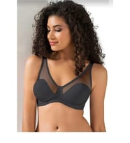 LE JARDİN 9200 BAYAN SOFT CUP TÜL TOPARLAYICI SÜTYEN TEKLİ (Siyah)
