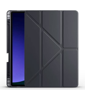 Galaxy Tab S10 Lite Tablet Kılıf Kalem Bölmeli Standlı Lüx Smart Cover (Siyah)