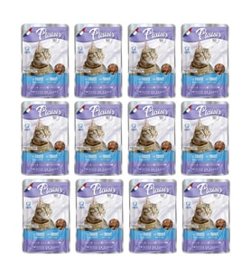 Plaisir 100Gr Pouch Trout and Shrimps Alabalık Karides Etli 12Adet Kedi Maması