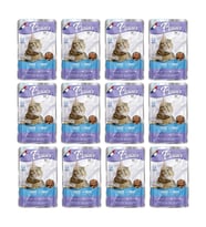Plaisir 100Gr Pouch Trout and Shrimps Alabalık Karides Etli 12Adet Kedi Maması (Mavi)