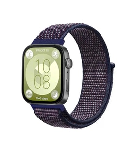 Durukar® Huawei Fit 4 Hasırlı Cırtcırtlı Kordon - Mavi-Beyaz