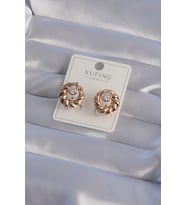 Northcity XUPİNG Rose Renk Oval Zirkon Taşlı Burgu Model Küpe 5886 - Şık ve Şık