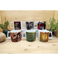 Dali, Van Gogh, Picasso, Kandinsky, Klimt, Monet Tasarımlı 6'lı Yelken Kulplu Kupa Bardak Mug Seti