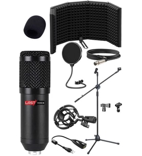 Lastvoice BM800PF Mikrofon Yalıtım Paneli Stand Filtre Shock Mount Set