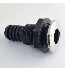 Krom Flanşlı Sintine Çıkışı, Borda Çıkışı Düz Tip 1'' (25mm)
