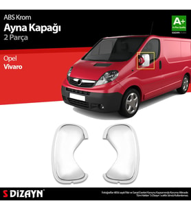S-Dizayn Opel Vivaro ABS Krom Ayna Kapağı 2 Prç 2010-2014