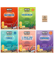Okyanus LGS 8. Sınıf Master Matematik Fen Türkçe İnkılap Paragraf SoruBankası 5li Set+Telefon Standı
