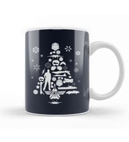 Top Gun Christmas Tree Silhouette Kupa Bardak Porselen