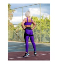Mor & Siyah Toparlayıcı Spor Tayt