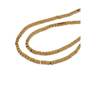 3X3 MM Küp Hematit Dizi Doğaltaş - DZ3627 (Sarı)