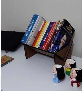 Masaüstü Kitaplık Mini Raf Masaüstü Kitap Düzenleyici Organizer 34 cm ve 50 cm (34 cm)