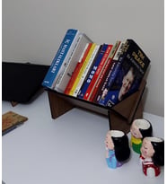 Masaüstü Kitaplık Mini Raf Masaüstü Kitap Düzenleyici Organizer 34 cm ve 50 cm (34 cm)