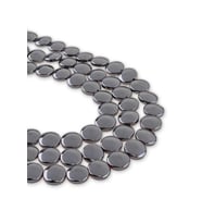 10 MM Yassı Hematit Doğal Taş Dizi (Gri)