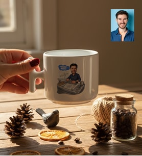 Kişiye Özel Karikatürlü Makine Mühendisi T Kupa Mühendisler Günü Hediyesi