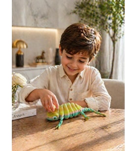 Oynar Eklemli Bukalemun – Dekoratif Biblo & Oyuncak 24 cm Renk Geçişli Figür
