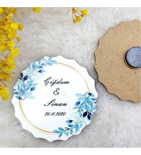 30 Adet Ahşap Nikah Buzdolabı Magnet Hediyelik5-