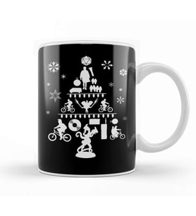 Stranger Things Christmas Tree Silhouette White Kupa Bardak Porselen