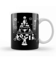 Stranger Things Christmas Tree Silhouette White Kupa Bardak Porselen