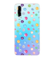PrintiFy Huawei P30 ile Uyumlu Water Color 6  Kamera Korumalı Şeffaf  Kılıf