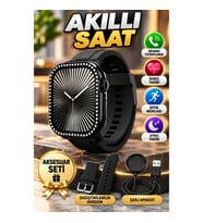 G9 Mini Plus Siyah Akıllı Saat Aksesuar Seti – Değiştirilebilir Kordon ve Şarj Aparatı