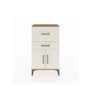 Arges Komodin Tek Raflı 2 Çekmeceli 2 Kapaklı 60x30x106 Çam-Aytaşı