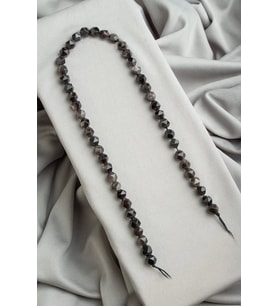 Silver Obsidyen Doğal Taş Parlak Küre Kesim 8mm Dizi [AA]