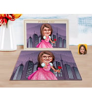BK Gift Kişiye Özel Kız Çocuk Prenses Karikatürlü 1000 Parça Profesyonel Puzzle-2