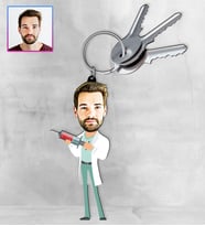 Kişiye Özel Karikatür Tasarım Anahtarlık 97284
