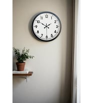 40 Cm Siyah Metal Standart Duvar Saati
