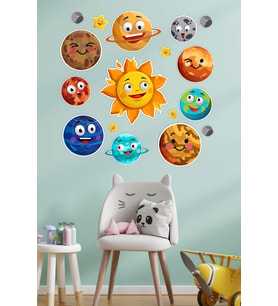 UNT  Ahşap Uzay Ve Gezegenler  Concept  Ahşap Set Bebek Çocuk Yatak Odası Ev Dekorasyonu