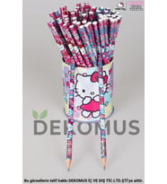 DEKOMUS İLE YENİ SEZON LİSANSLI HELLO KITTY 2'Lİ KURŞUN KALEM (Krem)