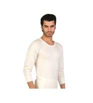 UYGUR %75 Yün Erkek Uzun Kol Fanila İçlik (Beyaz)