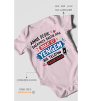 Anneye özel Kısa Kollu Bebek Body %100 Pamuk