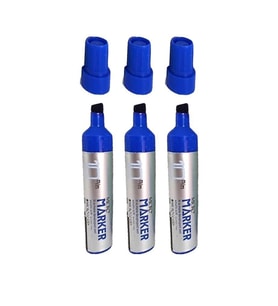 Permanent Markör Marker Kesik Uçlu Koli Kalemi Mavi 10 mm Çuval Kalemi Silinmez 3 Adet 1 Paket