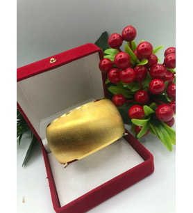 22 AYAR ALTINKAPLAMA KADIN GOLD ÖZEL TASARIM 4 CM ENİNDE BİLEZİK