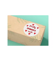Pretty Things Inside Kırmızı Etiket Mat Sticker Memnuniyet Serisi Red Label 4 Cm - 40 Adet