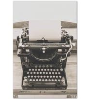 Ahşap Tablo Remington Eski Daktilo (25x35 Cm Boyut)