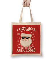 Christmas Santa Hos In Different Area Codes Bez Çanta Uzun Saplı