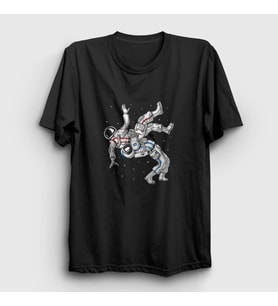 Presmono Unisex Siyah Astronot Ufc Mma Hediye Güreşçi Güreş T-Shirt 495783tt