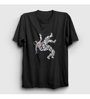 Presmono Unisex Siyah Astronot Ufc Mma Hediye Güreşçi Güreş T-Shirt 495783tt