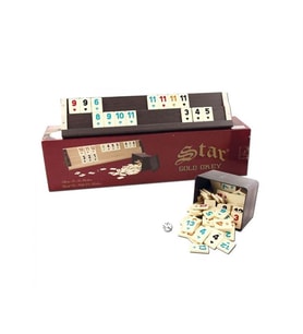 Star Gold Ahşap Okey Takımı Koyu Renk 1010778