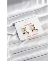 14K Gold Renk Kaplama CM Kadın Küpe - TJ-BKP11400