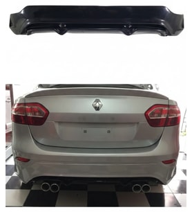 Renault Fluence Makyajlı Sağ Sol Çift Çıkışlı Arka Ek (Plastik) (Standart)
