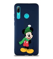 Huawei P Smart 2019 Soft Premier Kapak Mickey Mouse-G Tasarımlı Silikon Kılıf - Lacivert (Şeffaf)
