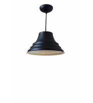 Rys Retro Metal Dekoratif Siyah İçi Beyaz Cafe Mutfak Tekli Sarkıt Aydınlatma Çap:23 Cm