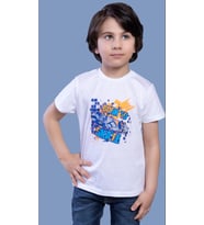 Toontoy Erkek Çocuk Born To Skate Baskılı Tişört (Beyaz)